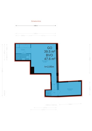 Floorplan - Langebrug 20B, 2311 TL Leiden